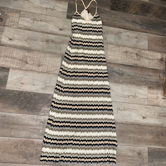 Missoni gold chevron v neck maxi dress - Picture 6 of 15